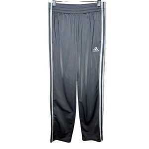 Kids Adidas Gray Track Pants Joggers Size Large 14/16 Side Stripe